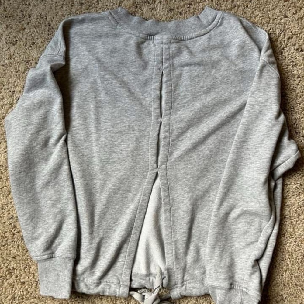 Gray Drawstring Sweatshirt - Picture 2 of 2